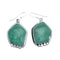 Navajo Authentic Sterling Silver Turquoise Hook Dangle Earrings JX126438